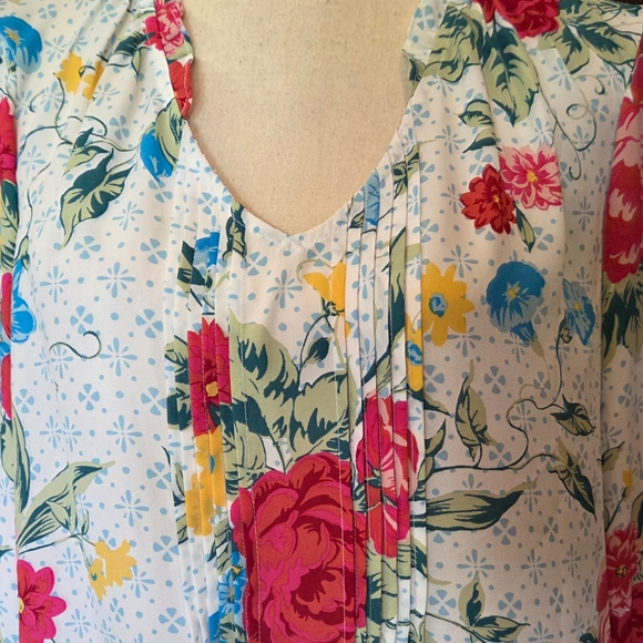 The Pioneer Woman Floral Blouse with Red and Yellow Accents - Picture 2 of 9